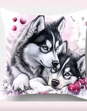 Husky love cushion covers - husky,
