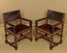 Pair of 17th.c Style Leather