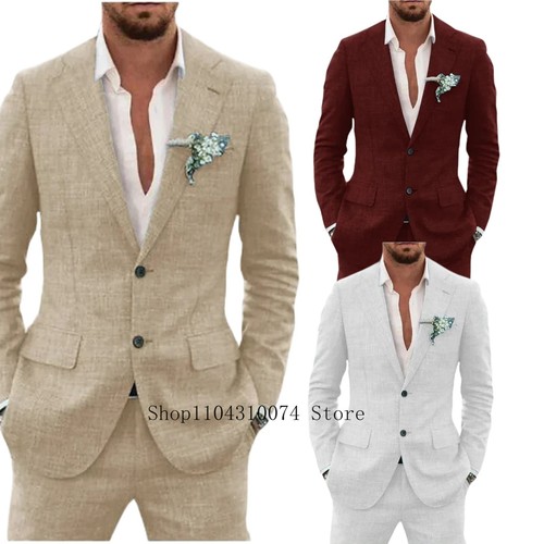 Men linen blazer - men's,