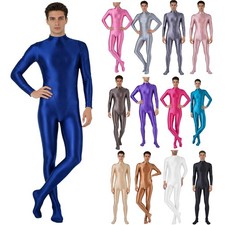 Mens Glossy Athletic Unitard