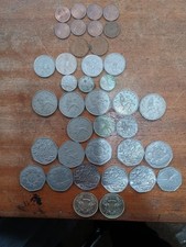38 British post decimal coins job lot vintage collectors bundle 1/2p to £2