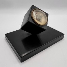 1970s Vintage Black Bakelite Cube Desk Thermometer Retro USSR Decor Collectible