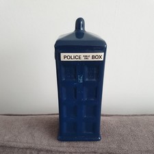 R. Moss 1026 Blue police box money box Dr Who Tardis -1970s