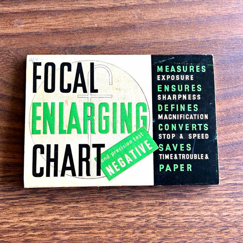 Focal enlarging chart negative - enlarging,