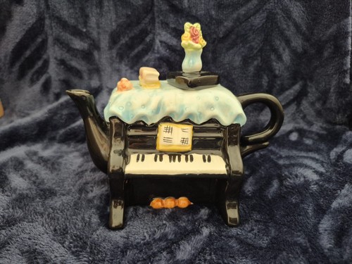 Vintage black piano decorated - vintage,