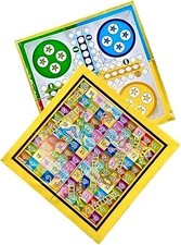 Ludo Snakes & Ladders Board Game 2 In 1 Traditional Family Fun Game For Outdoor