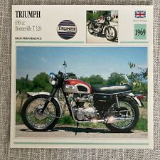Triumph 650 cc Bonneville T 120 1969 Great Britain Edito Atlas Motorcycle Card