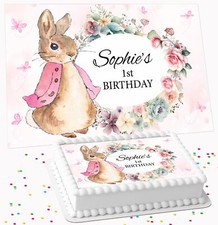 GIRLS FIRST BIRTHDAY RABBIT