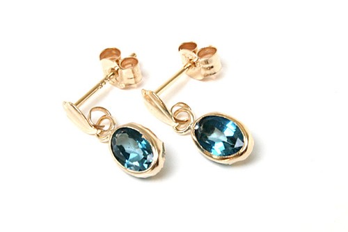 9ct gold london blue - gold, topaz