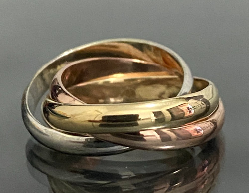 9ct three tone gold russian - three,