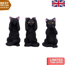 Three Wise Felines 8.5cm Black