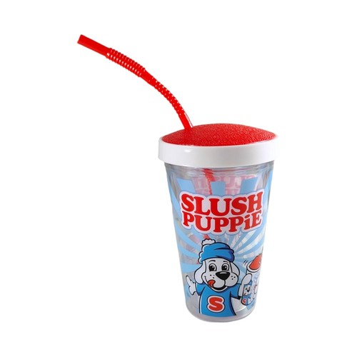Slush puppie cup and straw - cup,
