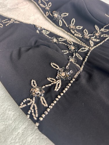 Woman black long dress - long,