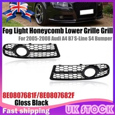 Fog Light Honeycomb Lower Grille Grill For Audi A4 B7 S-Line S4 05-08 8E0807681F