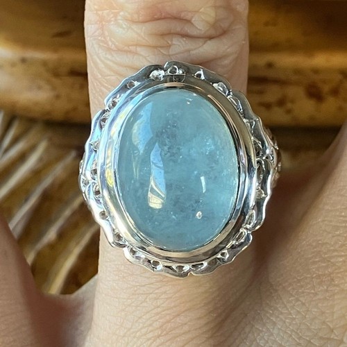 Natural aquamarine sterling - aquamarine,