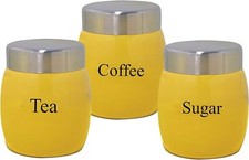 3pc Canister Set Tea Coffee