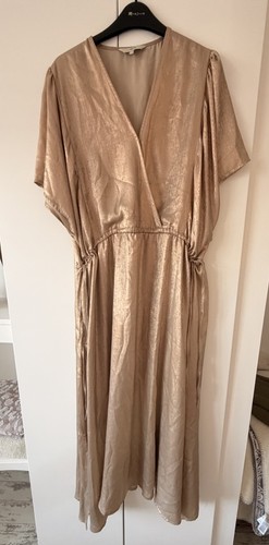 Next long gold metallic dress - gold,