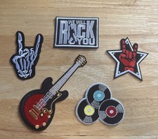 Music Rock Metal Punk Queen We Will Rock You Band Patch Iron/Sew On Badge Bundle