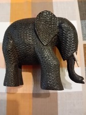 EBONY ELEPHANT WITH TEXTURE HEAVY  GOOD QUALITY