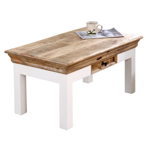 Solid mango wood coffee table - coffee,