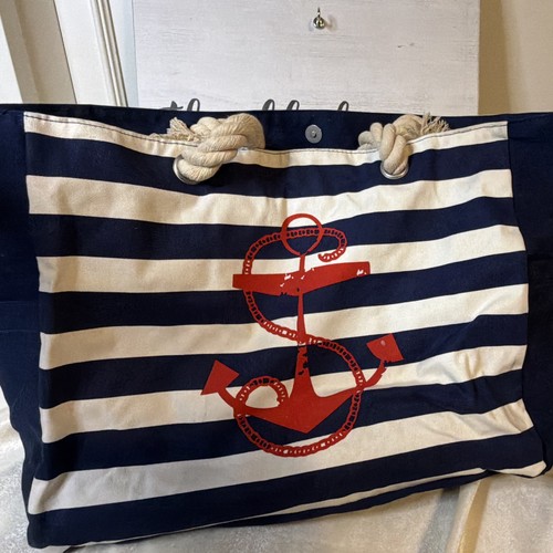 Navy white striped nautical - navy/white,