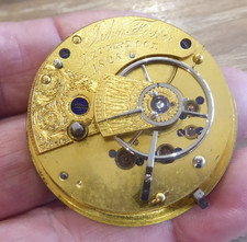 LIVERPOOL JOHN FOSTER  ANTIQUE GENTS FUSEE  POCKET WATCH MOVEMENT