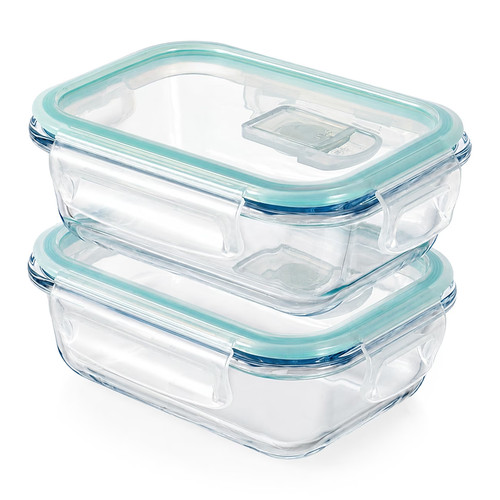 2pcs glass containers - glass,