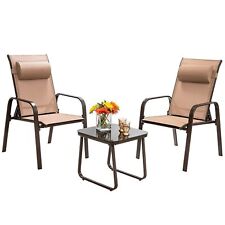 COSTWAY 3-Piece Patio Bistro