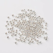 250 Silver Plated Spacer Beads
