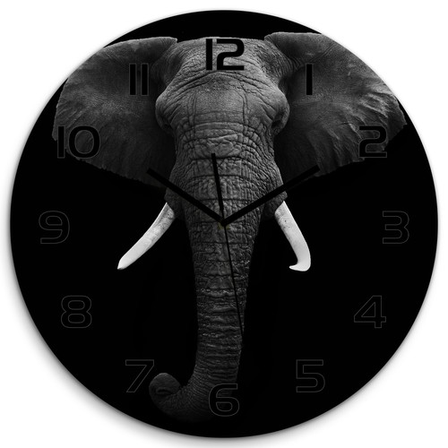 Glass wall clock - wall, 60