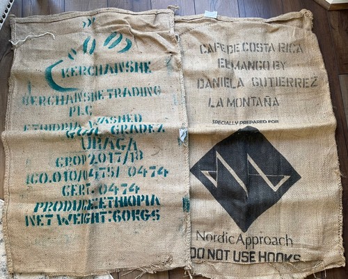 Burlap jute coffee bean sacks - coffee,