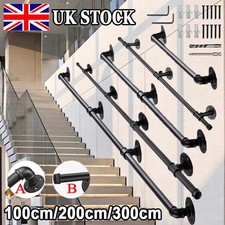 Metal Handrail Stair Rail Grab Balustrade Staircase Banister Installation Kit UK