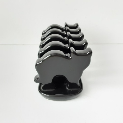 Black cat toast rack - cat, vintage