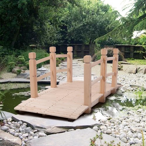 Wooden bridge stained - ft,