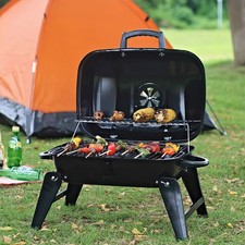 Oil Drum Charcoal BBQ Steel Grill Barbecue Warming Rack Portable Smoker Grills