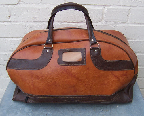 Vintage 1970 brown holdall - 1970's,