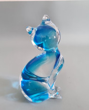 RARE Vintage Blue Glass Clear