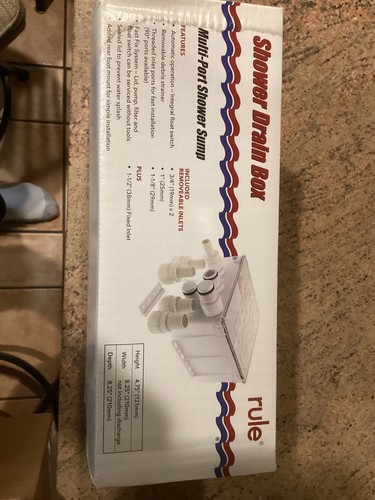 Rule 98b shower drain box - drain, pump