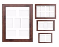 Dark Oak Multi Aperture Photo Picture Frame & Mount Choice Of 23 Mounts Design
