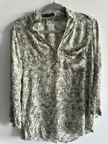 Zara basic khaki floral - floral, damask