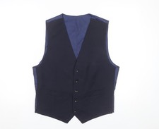 Marks and Spencer Men’s Navy Wool Waistcoat Medium 38-40in Chest
