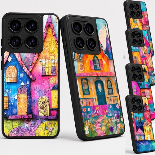 Colorful homes tpu phone - homes,