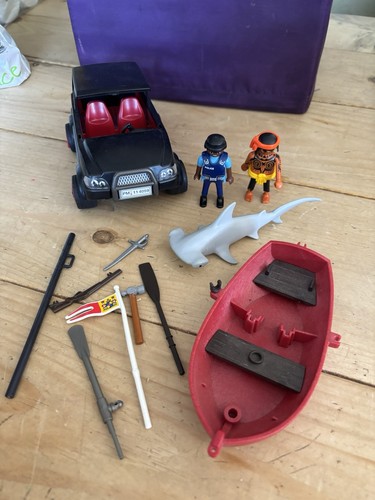 Playmobil figures boat - figures, shark