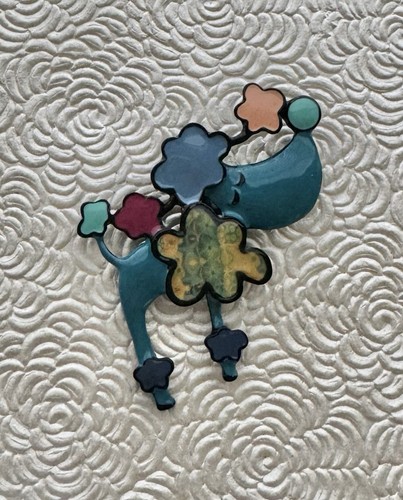 Poodle vintage style brooch - vintage,