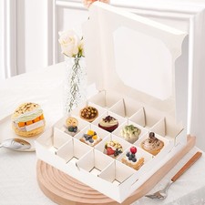 20Pcs White Windowed Sweet Boxes With Inserts Perfect for Sweets Chocolate Gifts