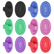 RUBBER BRUSH CURRY COMB HAIR REMOVER HORSE PONY EQUESTRIAN - SMALL OR LARGE