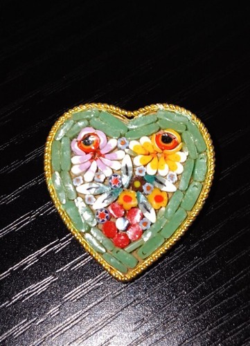 Vintage micro mosaic heart - mosaic,