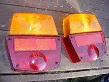 FORD TRANSIT MK1 MK2 FLAT BED TRUCK # NEW # REAR LIGHT LENSES PAIR, NOS HOTROD