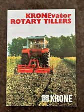 Krone Rotary Tiller Leaflet.. 1980s Rotovator Roterra Tractor Farming Cultivator