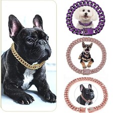 Pet Dog Collar Chain Metal